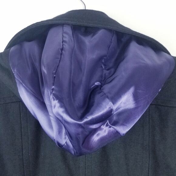 Calvin Klein | Black Jacket with Hood Double Breasted - Picture 6 of 9